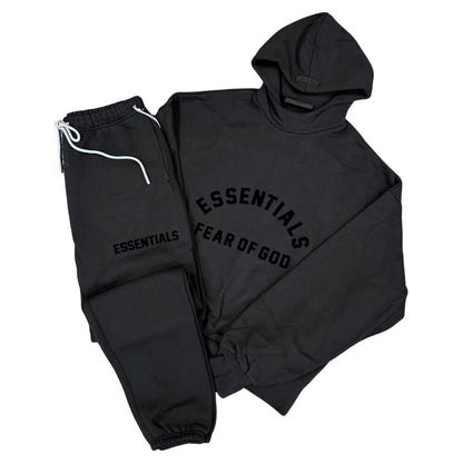 Fear Of God Essentials Jet Black Arch Logo Tracksuit (SS23)