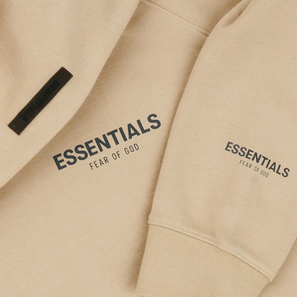 Fear of God Essentials Hoodie Beige Linen